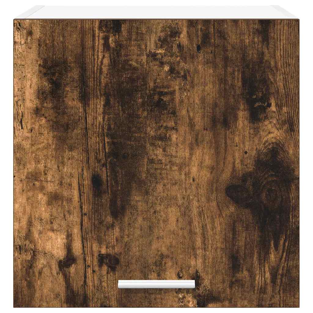 Hanging Cabinet Riga Smoked Oak and White 40 x 31 x 40 cm